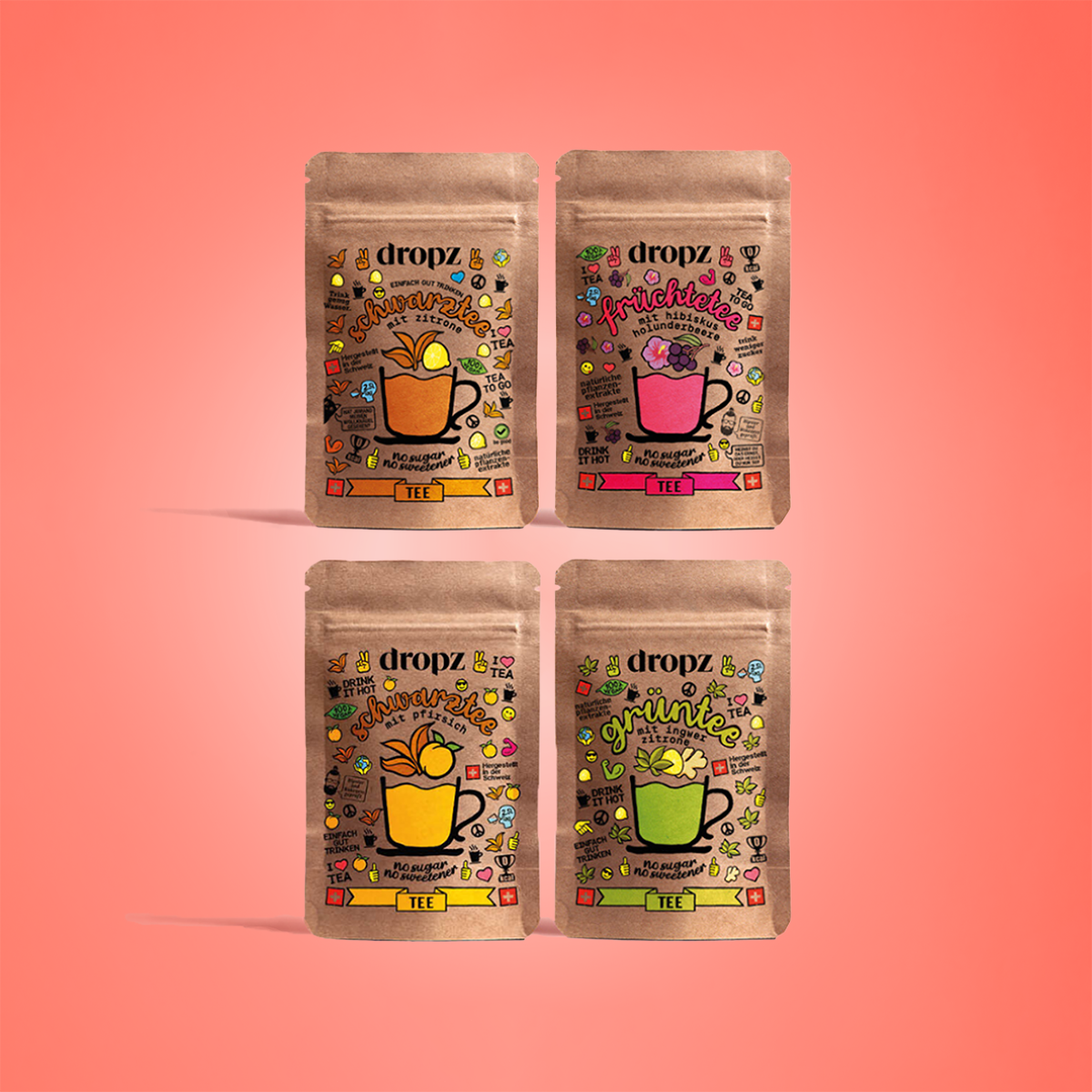dropz Tea 4er-Bundle