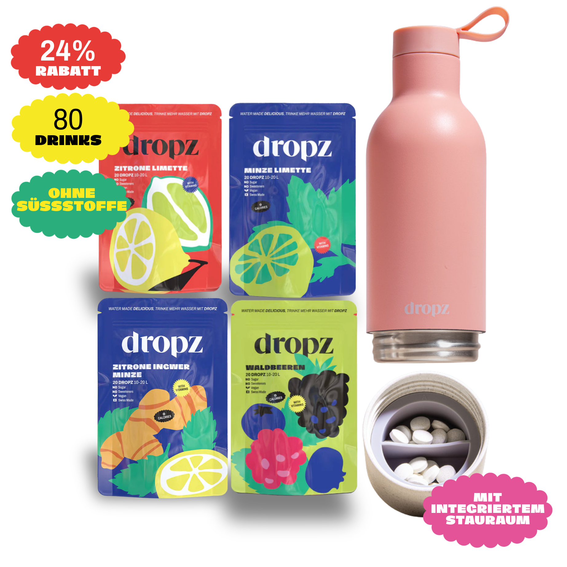 Starter-Sets - dropz + Flasche nach Wahl