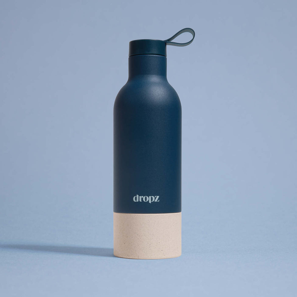dropz Bottle blue - 0.5L with storage compartment